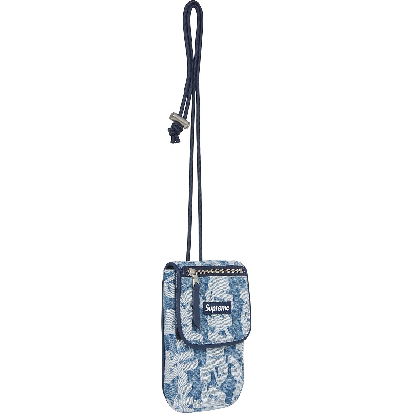 Fat Tip Jacquard Denim Neck Pouch view 6